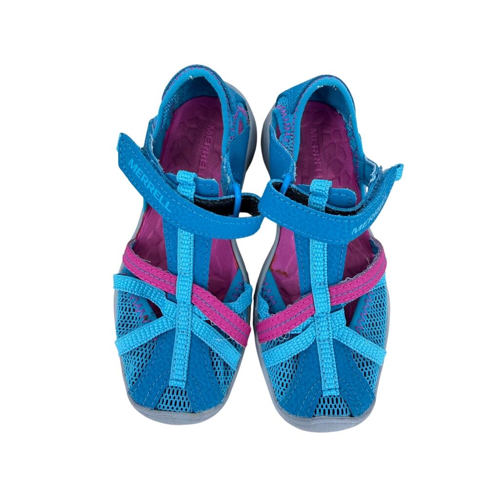 Merrell unisex child Dragonfly Sandal Size 12 Blue Hiking Summer